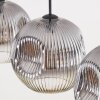 Ripoll hanging light, globe light, pendant light clear, Smoke-coloured, 3-light sources