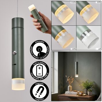 Molten hanging light, pendant light LED green, 1-light source