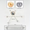 Gastor ceiling light, globe light 80 cm sand-coloured, 6-light sources