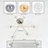 Gastor ceiling light, globe light 80 cm sand-coloured, 6-light sources