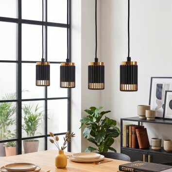 Fenik hanging light, pendant light black, 4-light sources