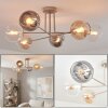 Koyoto ceiling light, globe light 78 cm sand-coloured, 6-light sources