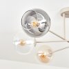 Koyoto ceiling light, globe light 78 cm sand-coloured, 6-light sources