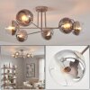 Koyoto ceiling light, globe light 78 cm sand-coloured, 6-light sources