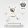 Koyoto ceiling light, globe light 78 cm sand-coloured, 6-light sources