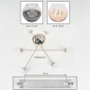 Koyoto ceiling light, globe light 78 cm sand-coloured, 6-light sources