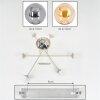 Gastor ceiling light, globe light 80 cm sand-coloured, 6-light sources