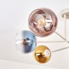 Koyoto ceiling light, globe light 78 cm sand-coloured, 6-light sources