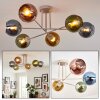 Koyoto ceiling light, globe light 78 cm sand-coloured, 6-light sources