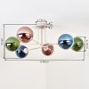 Gastor ceiling light, globe light 80 cm sand-coloured, 6-light sources