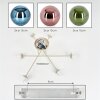 Gastor ceiling light, globe light 80 cm sand-coloured, 6-light sources
