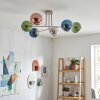 Gastor ceiling light, globe light 80 cm sand-coloured, 6-light sources