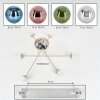 Gastor ceiling light, globe light 80 cm sand-coloured, 6-light sources