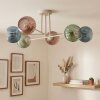 Koyoto ceiling light, globe light 78 cm sand-coloured, 6-light sources