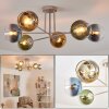 Koyoto ceiling light, globe light 78 cm sand-coloured, 6-light sources