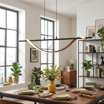 Solir hanging light, pendant light LED black, 1-light source