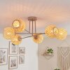 Basto ceiling light, globe light sand-coloured, 6-light sources