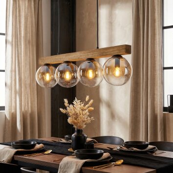 Gastor hanging light, globe light, pendant light Ecru, black, 4-light sources