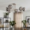 Koyoto ceiling light, globe light 78 cm sand-coloured, 6-light sources