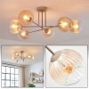 Koyoto ceiling light, globe light 78 cm sand-coloured, 6-light sources
