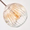 Ripoll ceiling light, globe light sand-coloured, 6-light sources