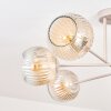 Ripoll ceiling light, globe light sand-coloured, 6-light sources