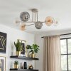 Koyoto ceiling light, globe light 78 cm sand-coloured, 6-light sources