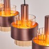 Traak hanging light, pendant light bronze, black, 4-light sources