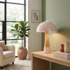 Mushroom Shaped  Forgek table lamp Champagne, Wood like finish, 1-light source