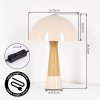 Mushroom Shaped  Forgek table lamp Champagne, Wood like finish, 1-light source