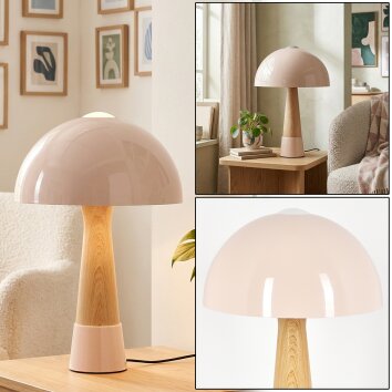 Forgek table lamp Champagne, Wood like finish, 1-light source