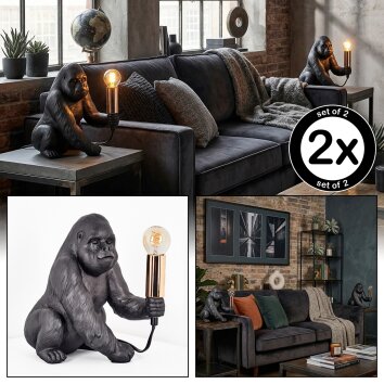 Zarik table lamp copper, black, 1-light source