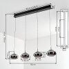Ironel hanging light, pendant light LED black, 1-light source