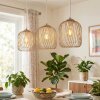 Narla hanging light, pendant light sand-coloured, 3-light sources