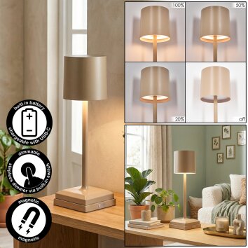 Kaval table lamp LED sand-coloured, 1-light source