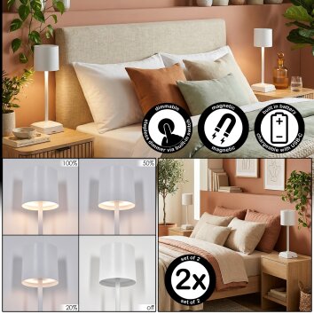 Kaval table lamp LED white, 1-light source