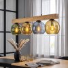 Koyoto hanging light, globe light, pendant light Ecru, black, 4-light sources