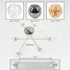 Ripoll ceiling light, globe light sand-coloured, 6-light sources