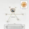 Ripoll ceiling light, globe light sand-coloured, 6-light sources