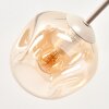 Ripoll ceiling light, globe light sand-coloured, 6-light sources