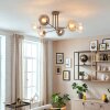 Koyoto ceiling light, globe light 78 cm sand-coloured, 6-light sources