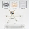 Koyoto ceiling light, globe light 78 cm sand-coloured, 6-light sources