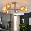 Ripoll ceiling light, globe light sand-coloured, 6-light sources