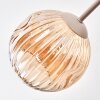 Ripoll ceiling light, globe light sand-coloured, 6-light sources