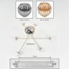 Ripoll ceiling light, globe light sand-coloured, 6-light sources