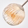 Ripoll ceiling light, globe light sand-coloured, 6-light sources