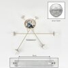 Ripoll ceiling light, globe light sand-coloured, 6-light sources