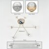 Ripoll ceiling light, globe light sand-coloured, 6-light sources