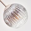 Ripoll ceiling light, globe light sand-coloured, 6-light sources