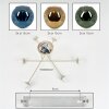 Ripoll ceiling light, globe light sand-coloured, 6-light sources